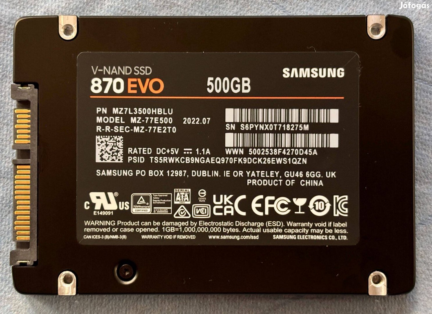 Samsung MZ-77E500B 870 Evo 500GB SSD