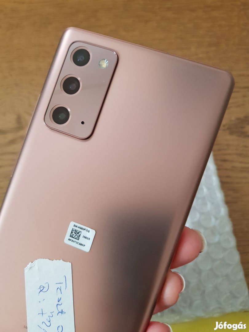 Samsung Note 20 256GB Bronze Függetelen szép telefon eladó!