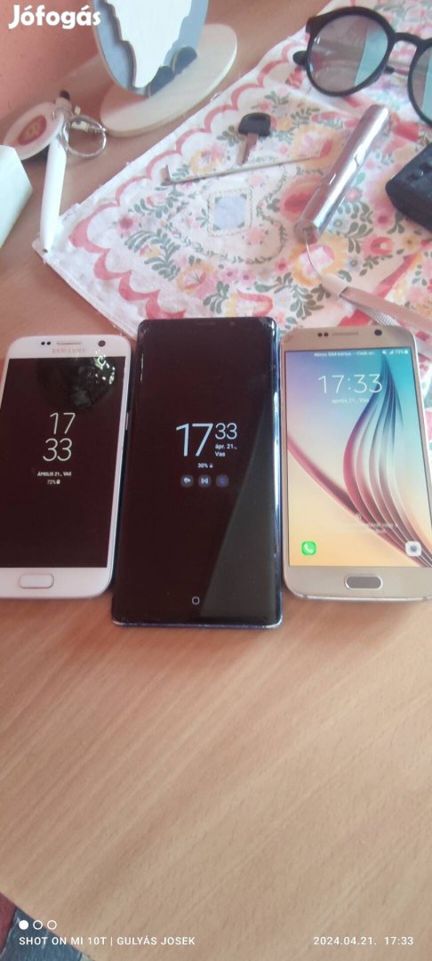 Samsung Note 9, samsung S7, samsung S6
