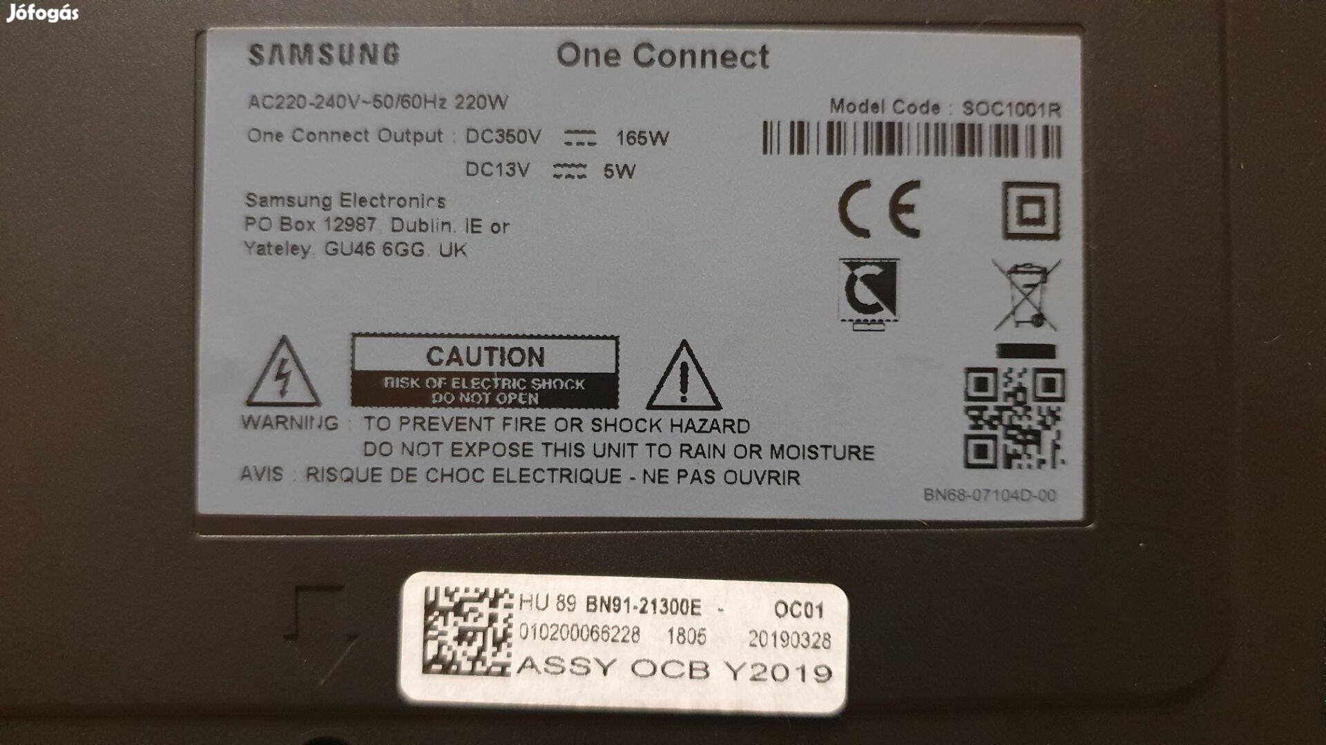 Samsung One Connect box SOC1001R 55Q80 55Q85 LS03