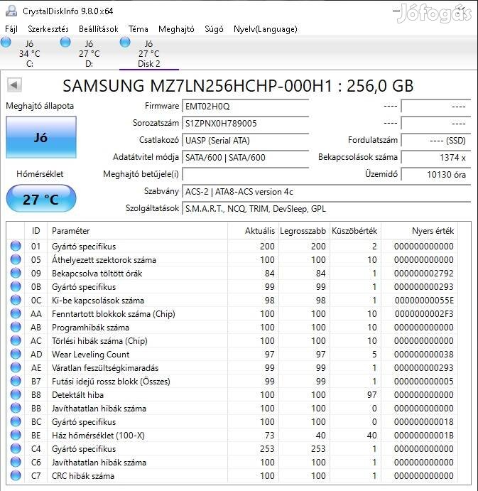 Samsung PM871 2.5 256gb ssd sata 6gps