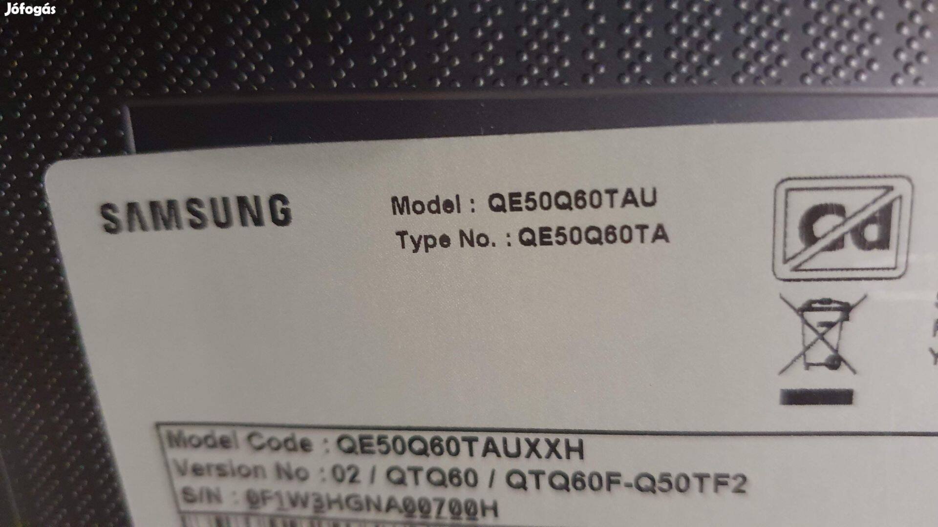 Samsung QE50Q60TAU UHD LED LCD tv hibás alkatrésznek 4K Smart