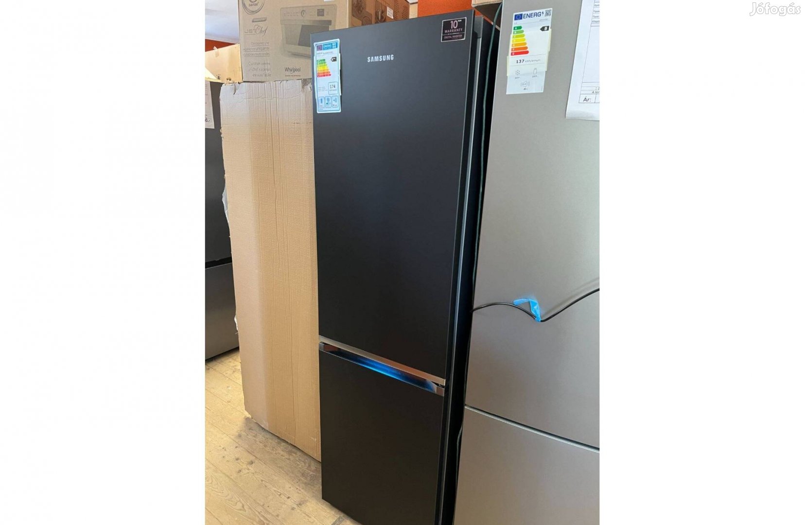 Samsung RL36R8739B1, 368 liter, no frost, fekete hűtő, 444e.ft helyett