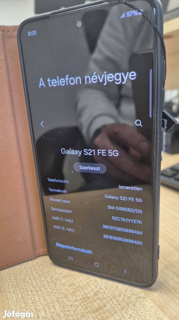 Samsung S21FE SM-G990, kártyafüggetlen, nagyon szép gyári állapotban