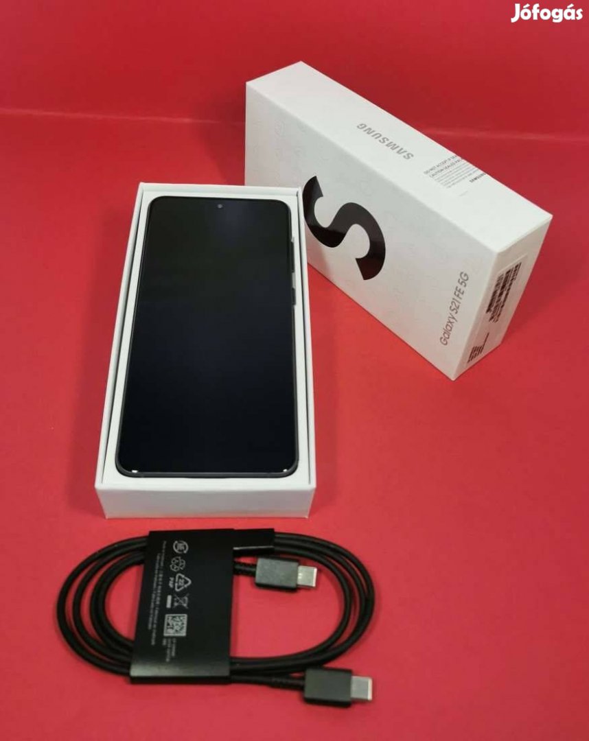 Samsung S21 FE 5G 128GB Fekete, Dual Simes szép állapotú mobiltelefon