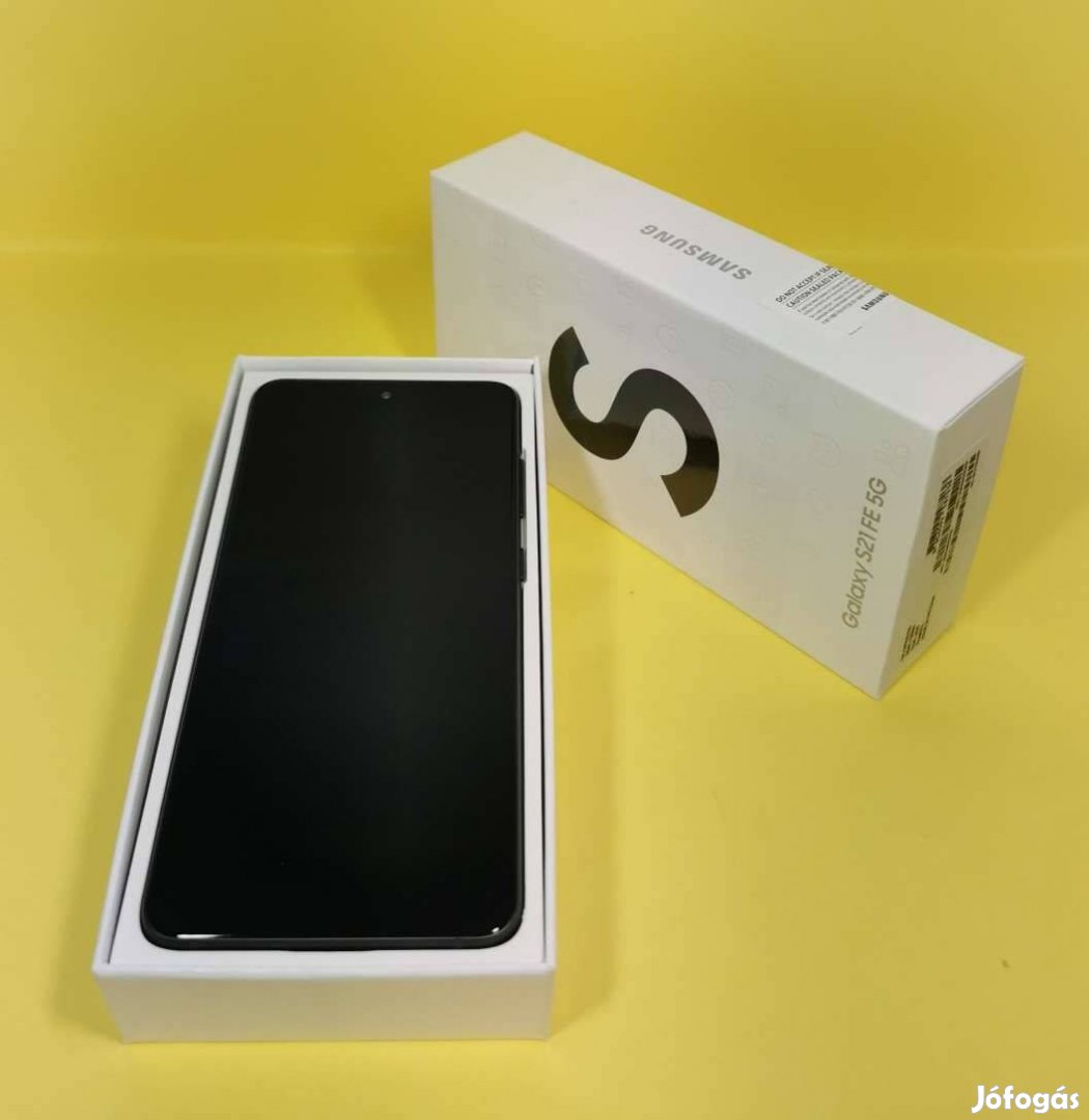 Samsung S21 FE 5G 128GB Fekete, Dual Simes szép állapotú mobiltelefon