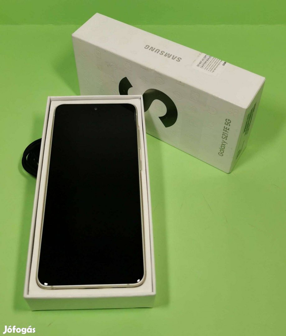 Samsung S21 FE 5G 128GB Oliva zöld Dual szép állapotú független mobilt