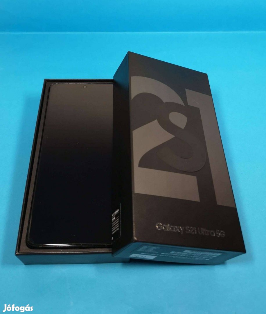 Samsung S21 Ultra 5G 256GB Fekete Kártyafüggetlen szép dobozos mobilt