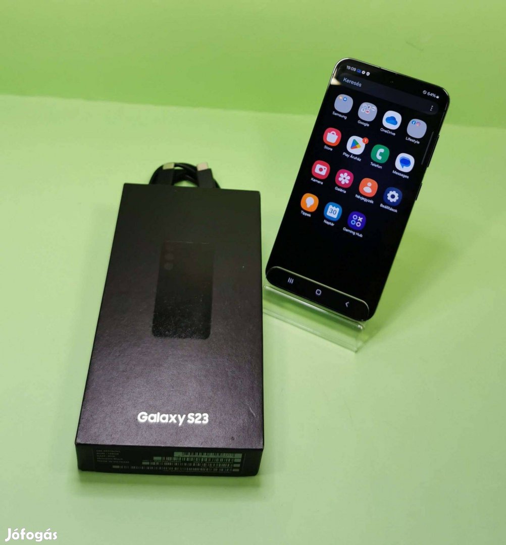 Samsung S23 128GB Fekete Kártyafüggetlen,garanciális mobiltelefon elad