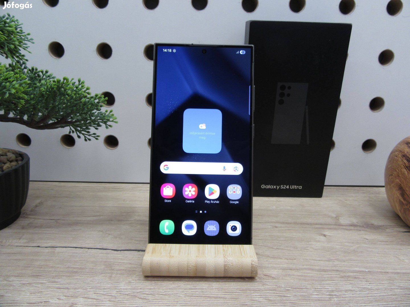 Samsung S24 Ultra - Titanium Black - Használt, karcmentes