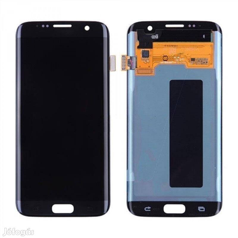 Samsung S7 Edge G935 Lcd Kijelző + Érintőplexi + Keret Fekete Gyari