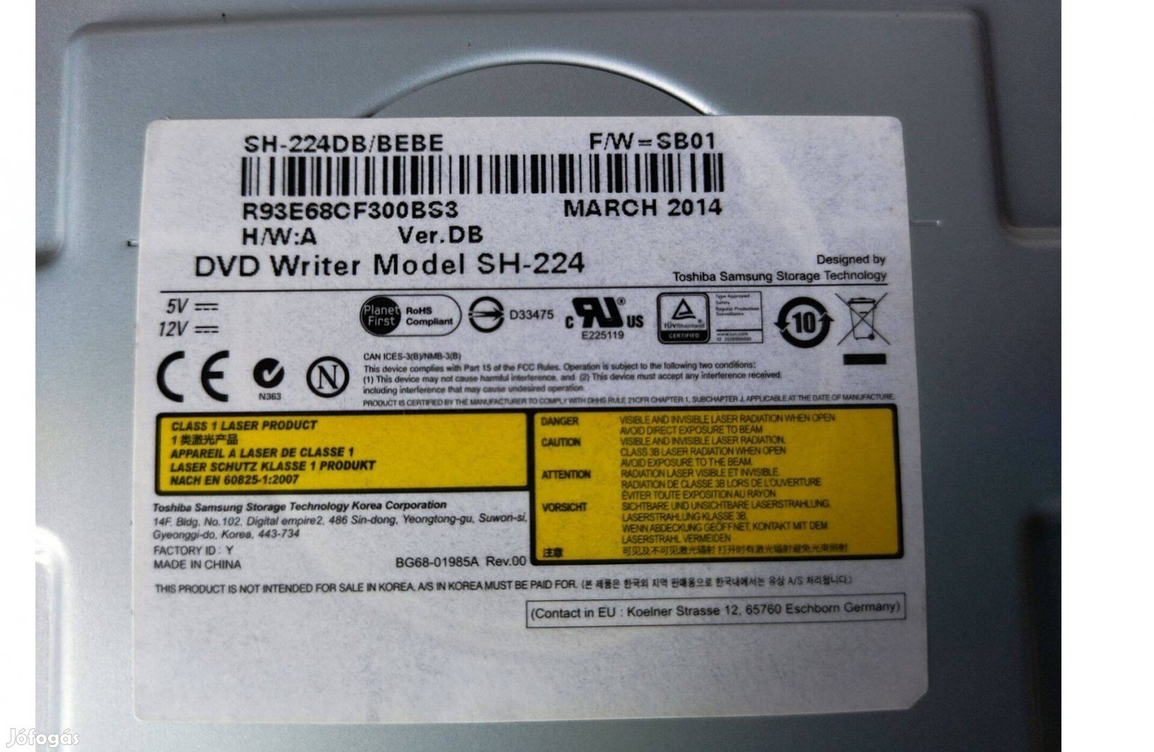 Samsung SH-224BB/BEBE DVD író