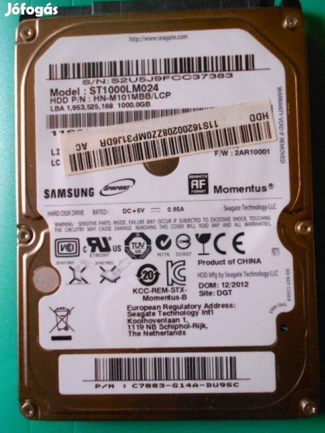 Samsung ST1000LM024 2,5" laptop HDD