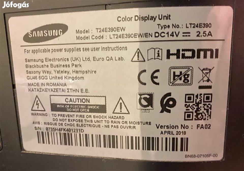 Samsung T24E390EW Monitor+TV