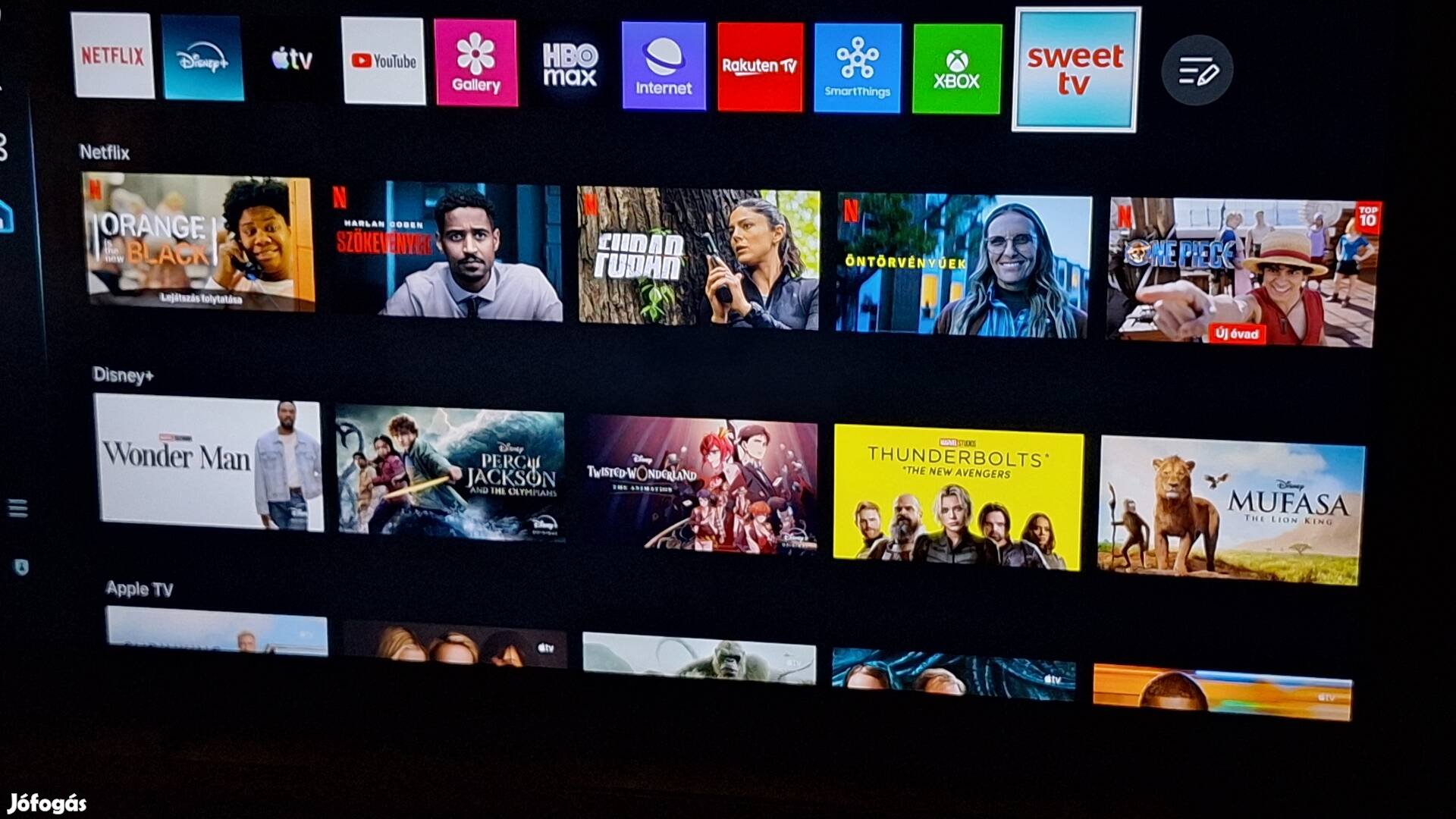 Samsung TV 138 cm 4 K Crystal UHD, Smart tv