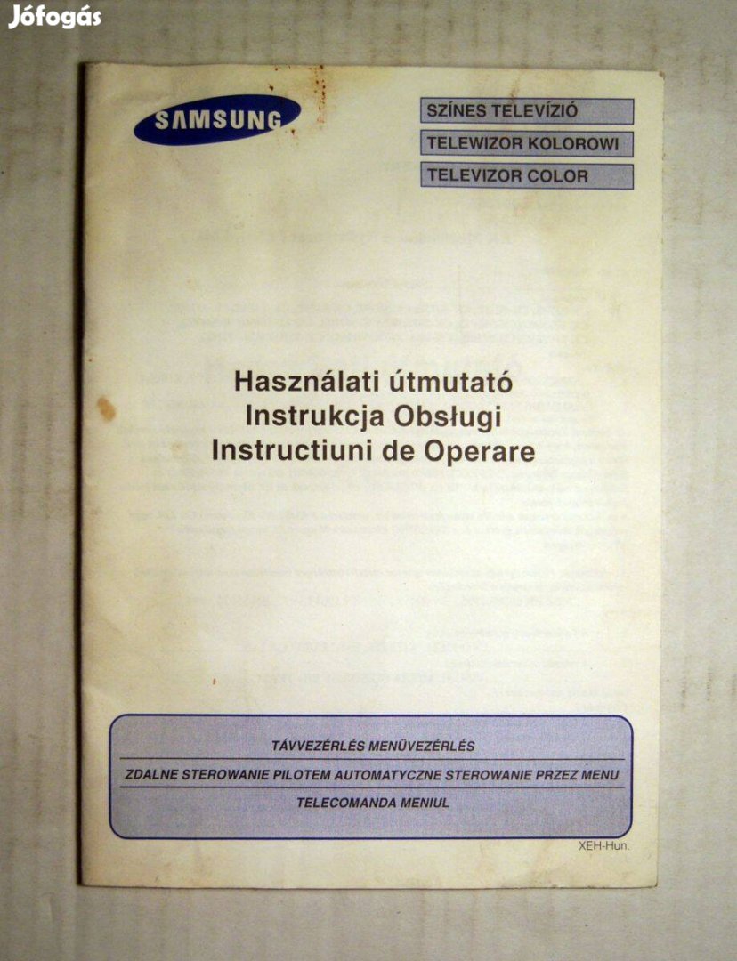 Samsung TV Használati Útmutató (1999) 3kép+típusok