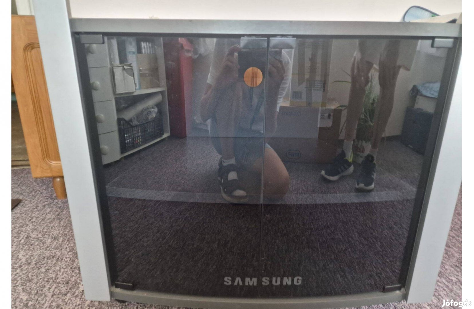 Samsung TV állvány eladó, polcos tv állvány, tv asztal szép állapotban