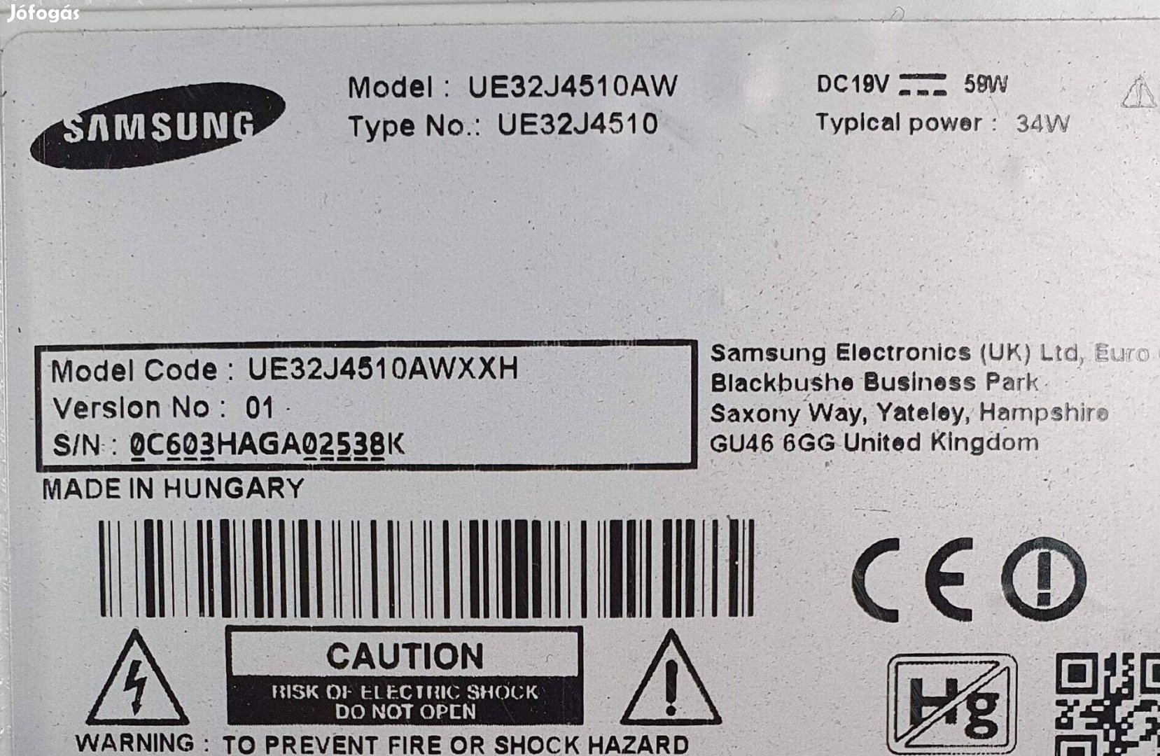 Samsung UE32J4510 LED tv háttér világítás alkatrésznek