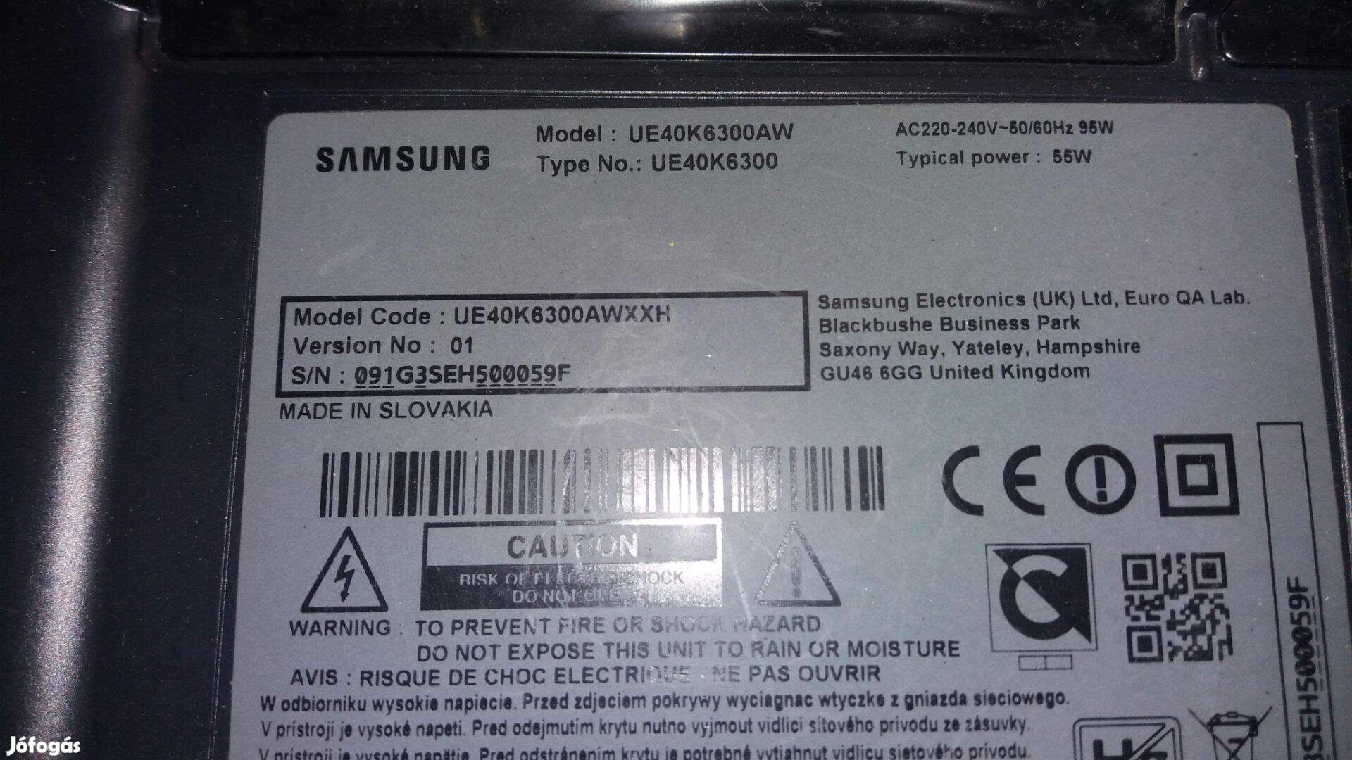 Samsung UE40K6300AW LED LCD tv komplett háttér világítás