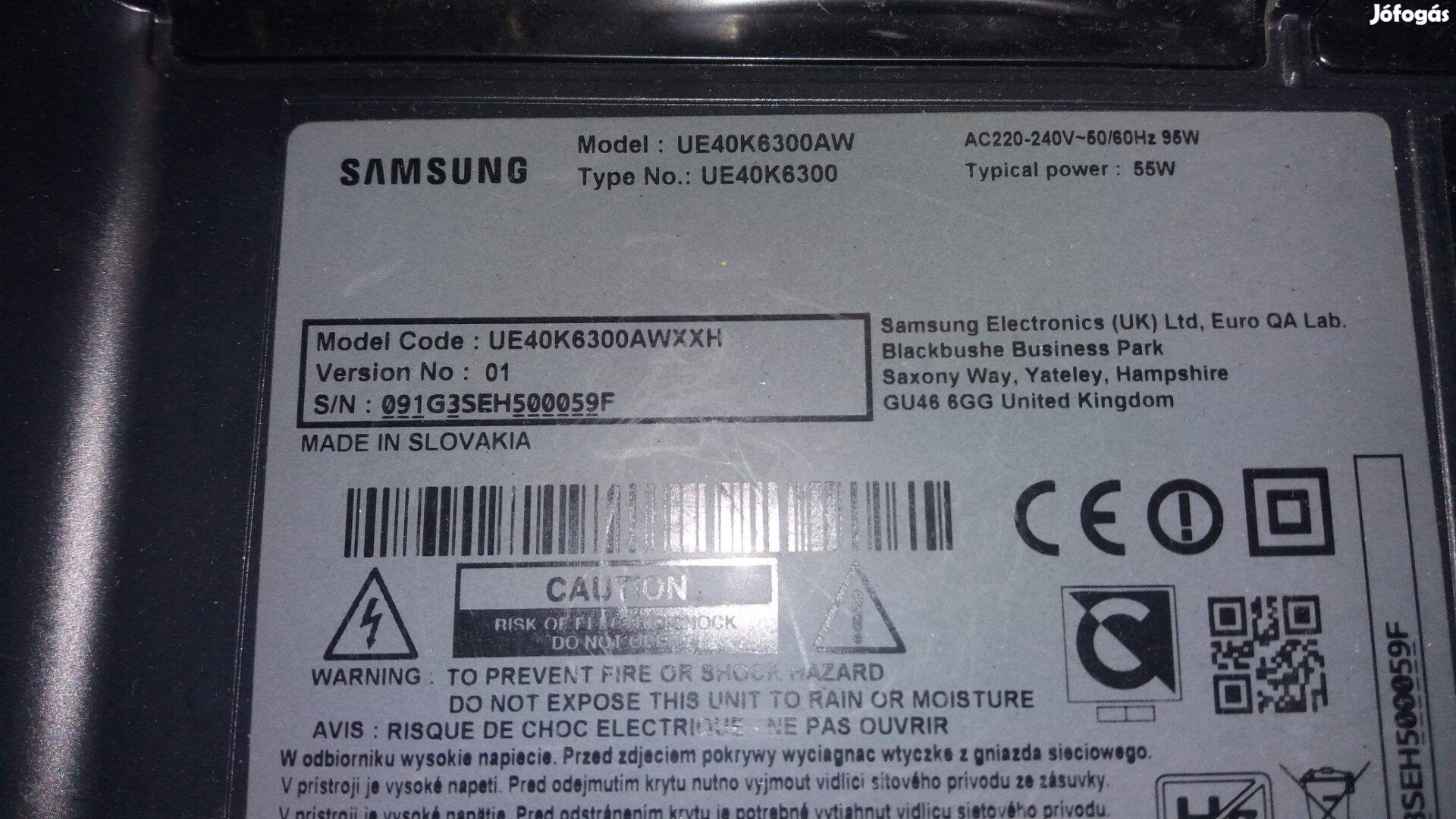 Samsung UE40K6300AW LED LCD tv komplett háttér világítás