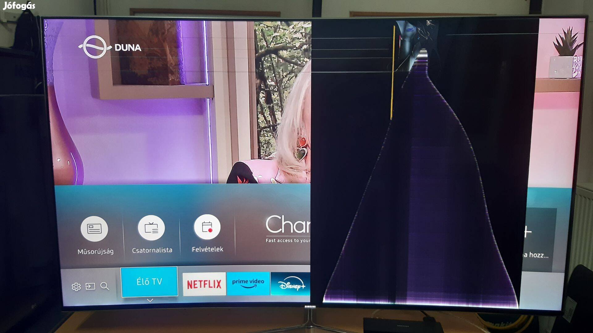 Samsung UE55KS9080T ívelt törött led tv eladó