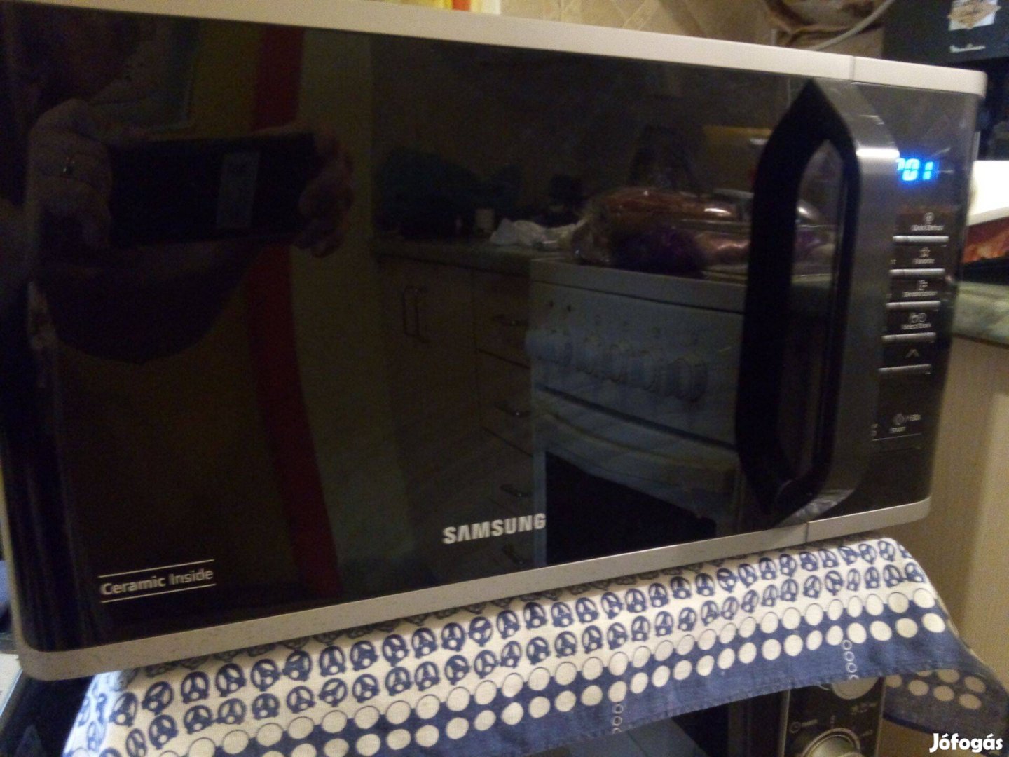 Samsung grill 1000W fekete, forgótányéros, óra időzítő programok