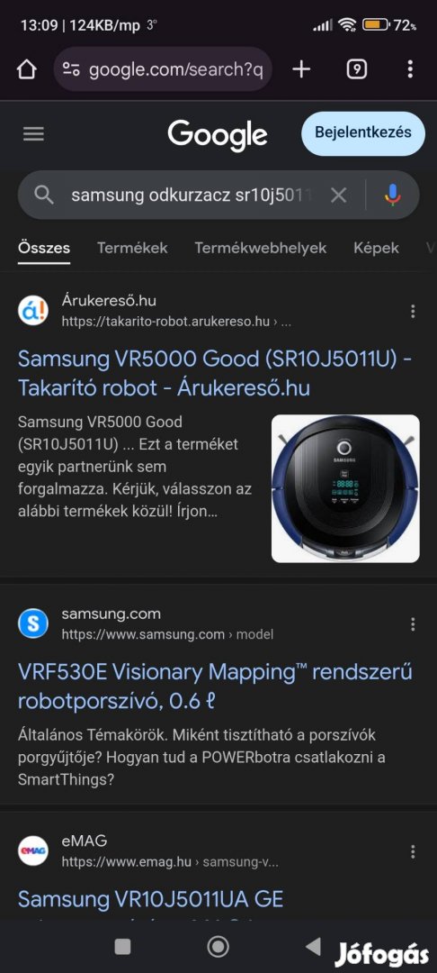 Samsung robotporszívó eladó!