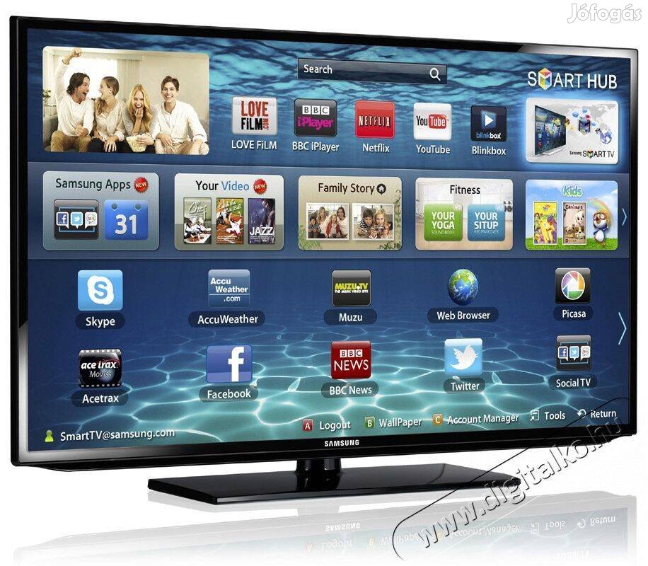 Samsung smart tv, ue32eh5300, full hd, 81cm led tv, usb, hdmi