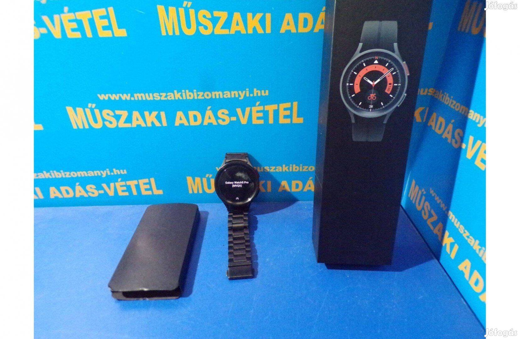 Samsunggalaxy Watch 5 Pro Okosóra 45mm SMR925 jótállással Fémszijjal!