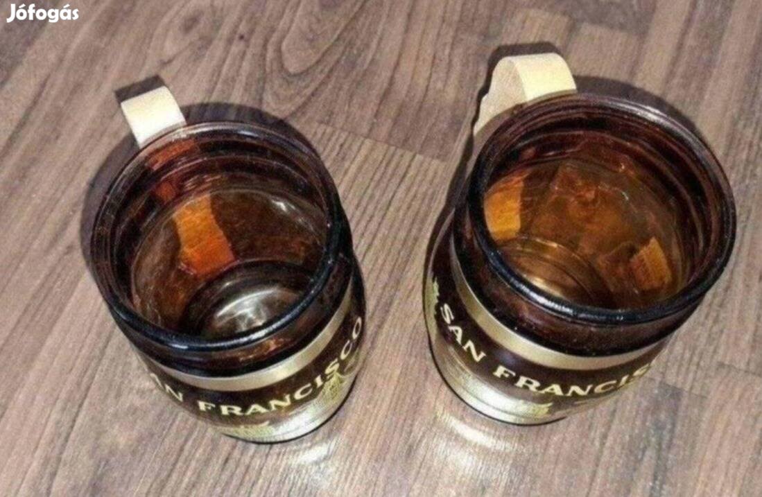 San Francisco feliratú üvegkorsó