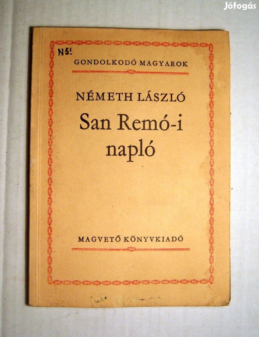 San Remó-i Napló (Németh László) 1981 (5kép+tartalom)