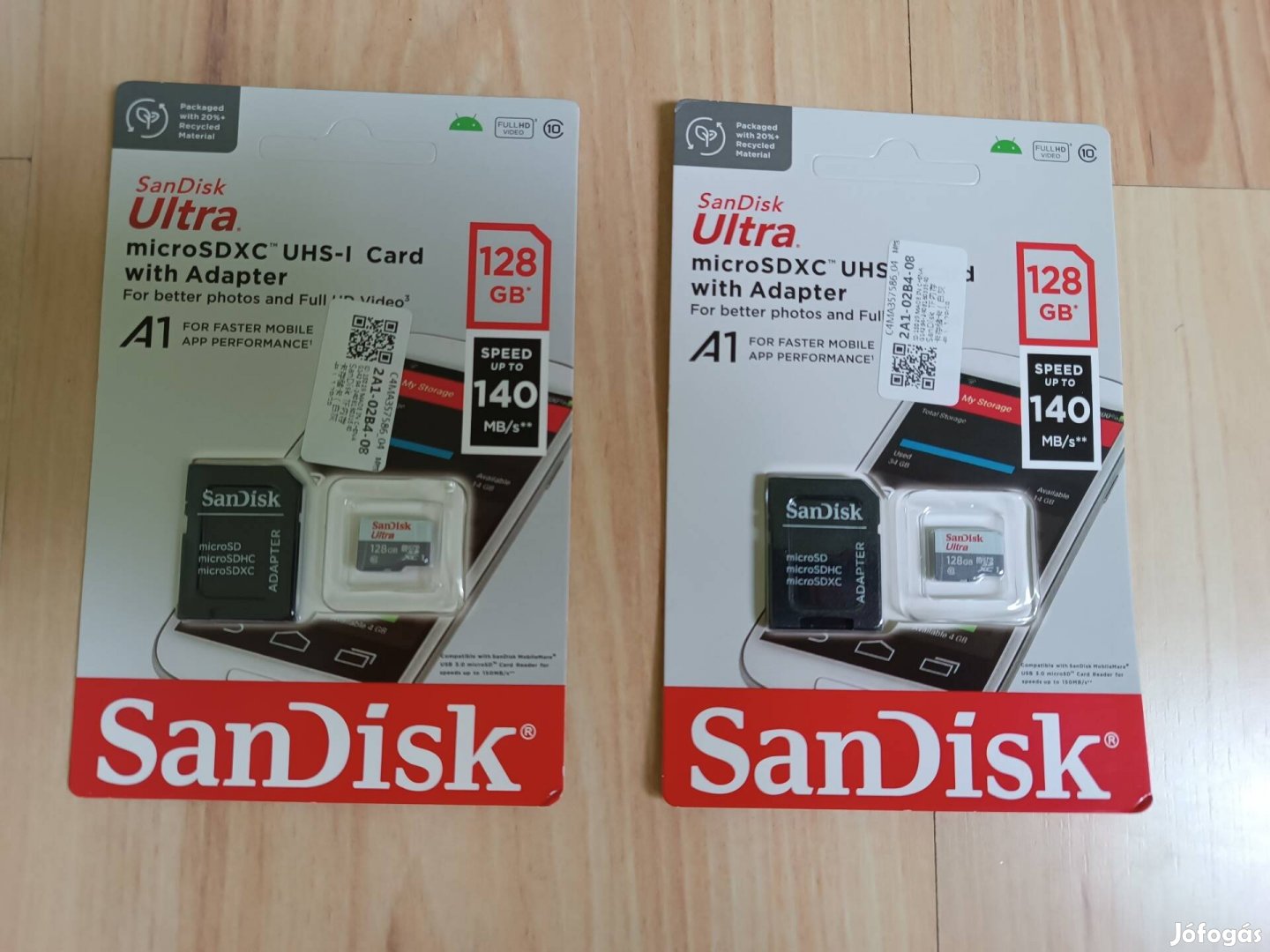 San disk 128gb memóriakártya , sd kártya 140 MB/s