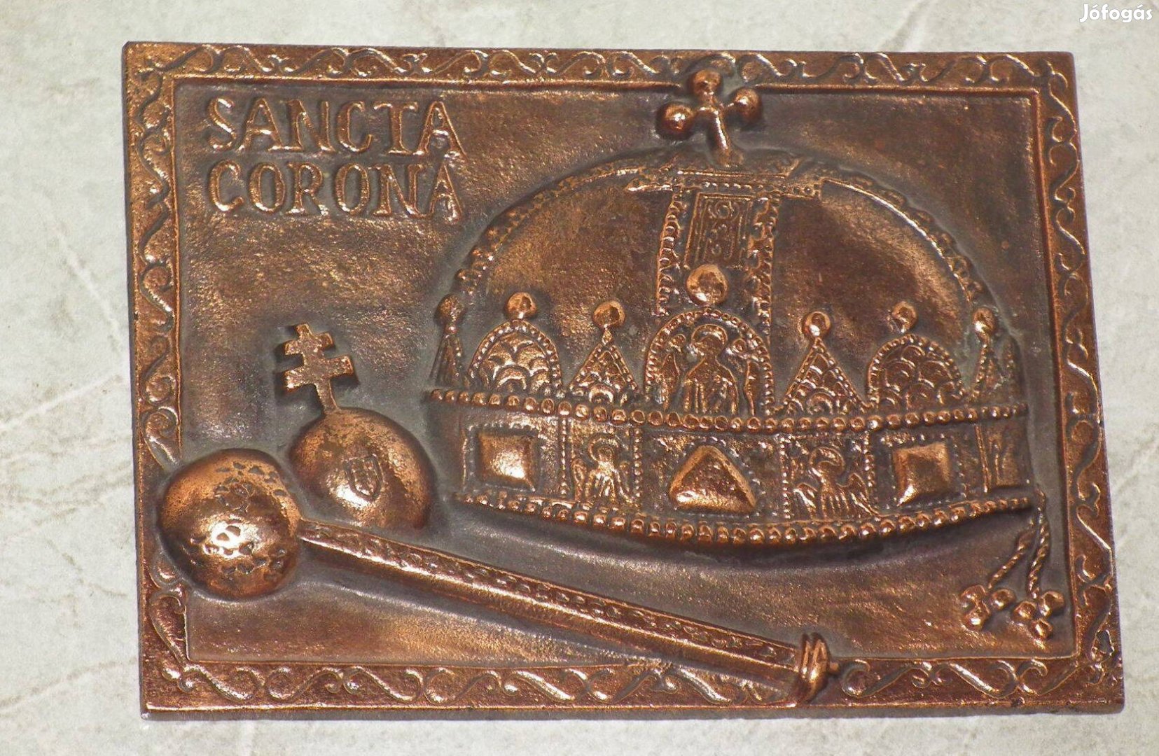 Sancta Corona Szent Korona dísztárgy plakett