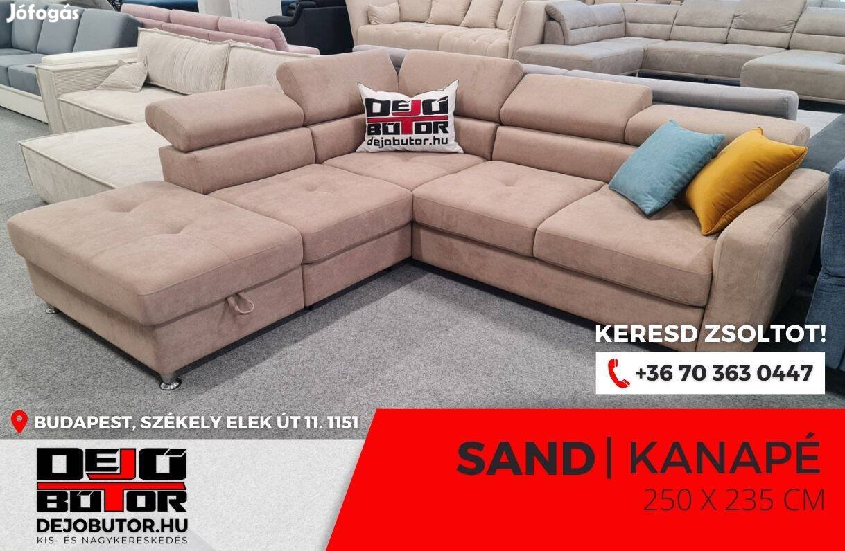 Sand XL. bézs rugós sarok kanapé ülőgarnitúra 275x175 cm ágyazható