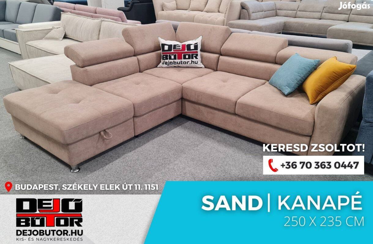 Sand XL rugós sarok kanapé ülőgarnitúra vaj 250x230 cm ágyazható