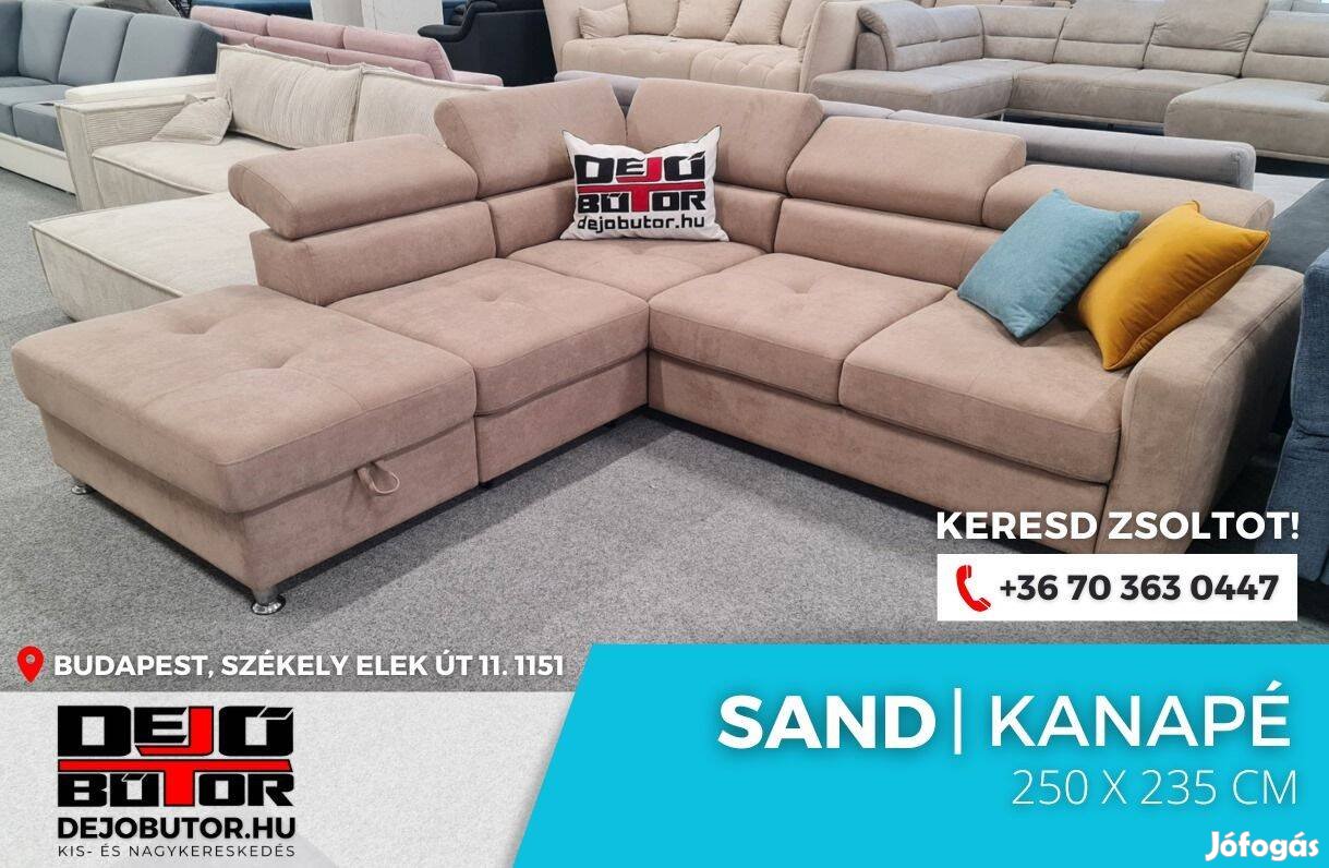 Sand XL sarok prémium kanapé ülőgarnitúra 250x230 cm rugós bézs