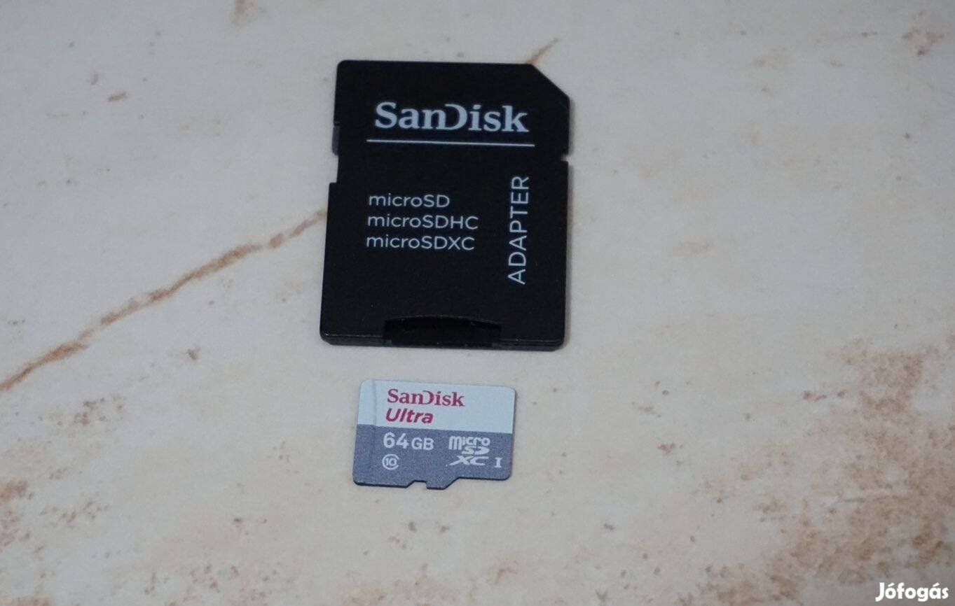 Sandisk 64gb sd kártya, class 10, Uhs-I, Memóriakártya Sdxc microsd