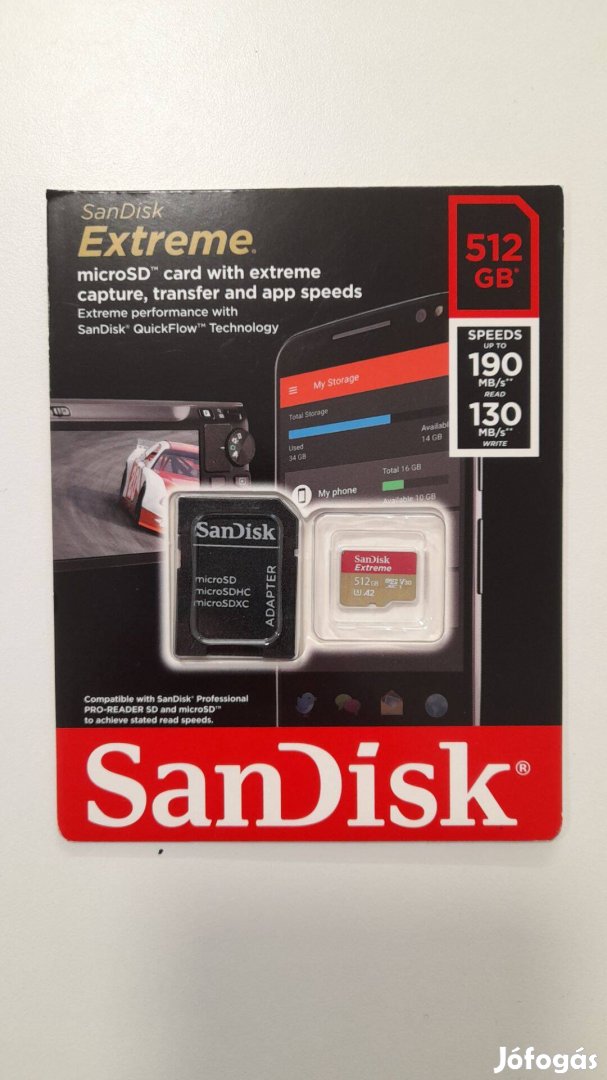 Sandisk Extreme microsdxc 512GB **Új**