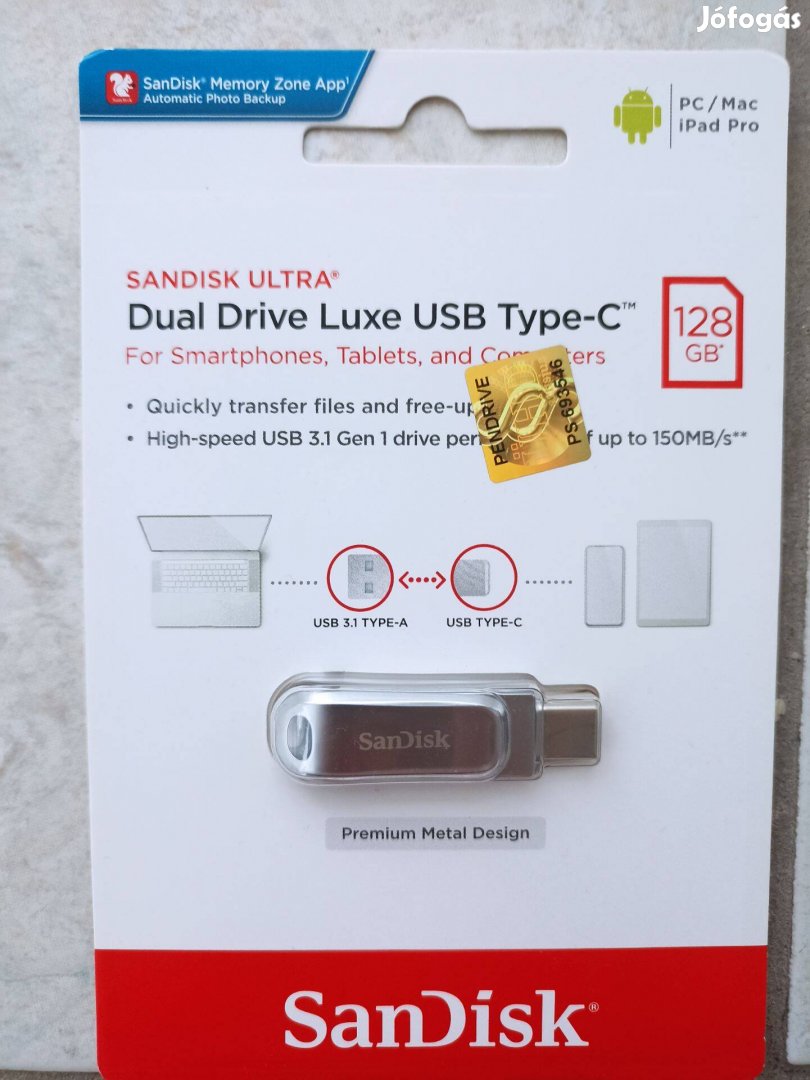 Sandisk Ultra Dual Drive 128GB USB 3.1, USB Type C