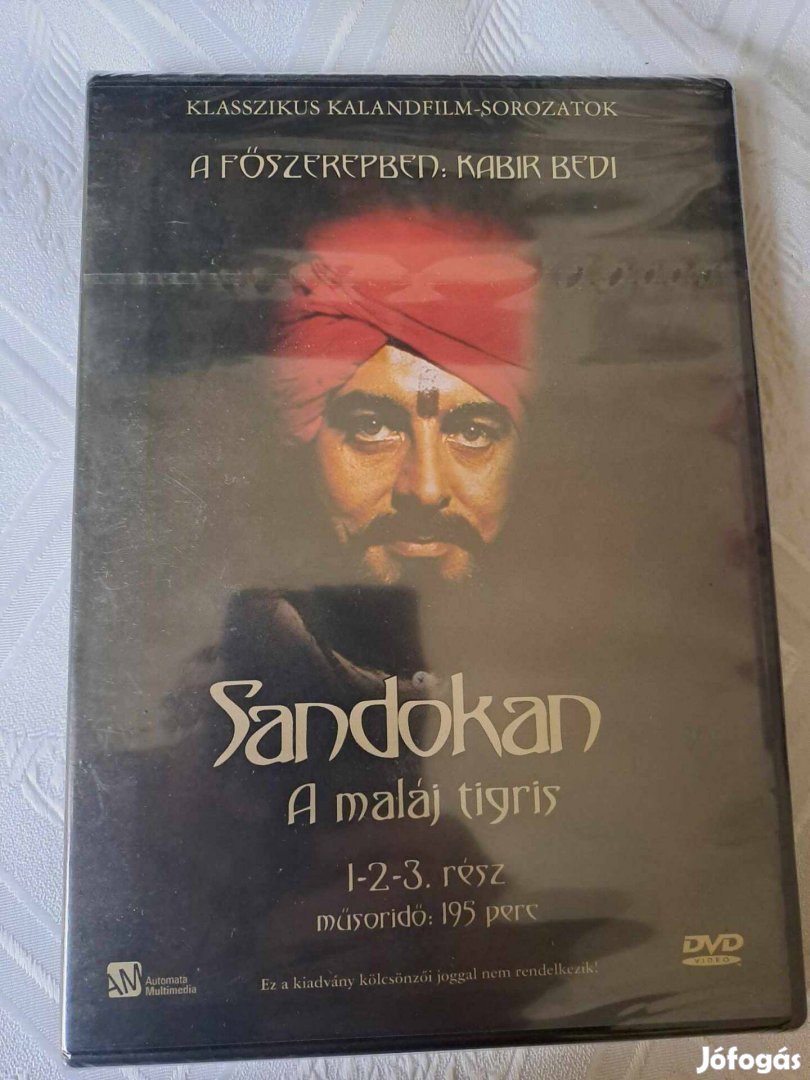 Sandokan - A maláj tigris 1-3 rész DVD- bontatlan