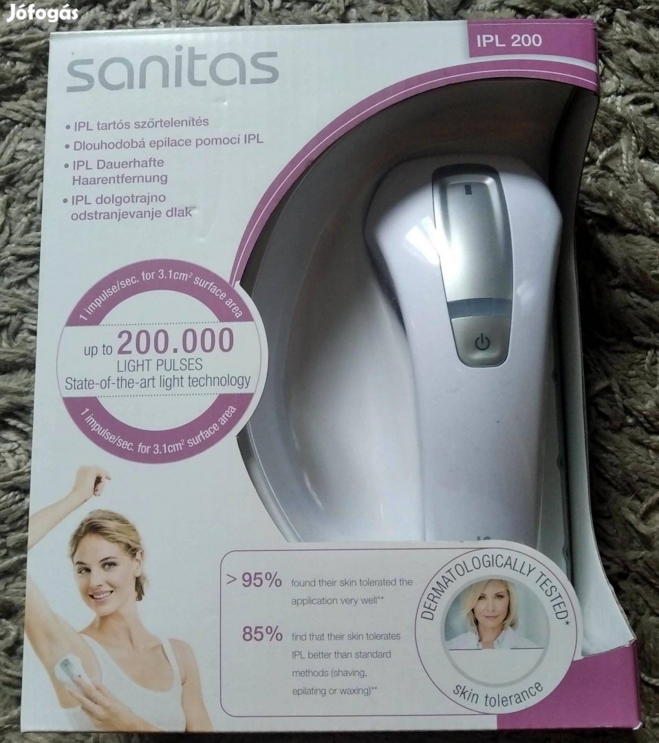 Sanitas ipl, párszor használt, villanófényes tartós szörtelenítő gép