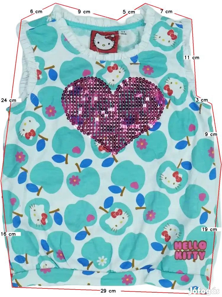 Sanrio Új (címkés) Lány Lányka / Női ujjatlan póló / top (Méret: 116)