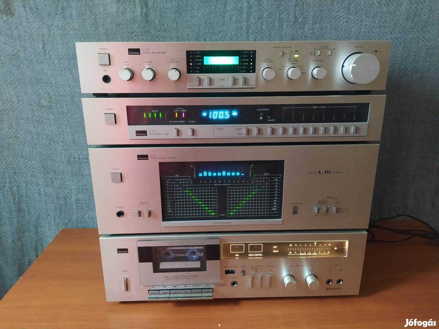 Sansui B-77 erősítő és Sansui C-77 előerősítő