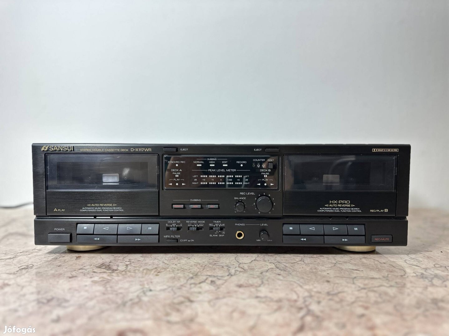 Sansui D-X117WR dupla kazettás magnó deck magnódeck