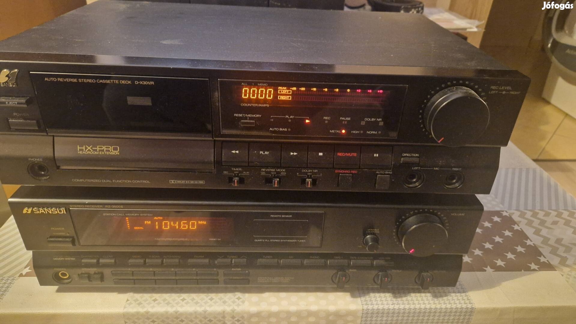 Sansui D-X301R deck és Sansui RZ-3500 mk2 rádióerősitő 