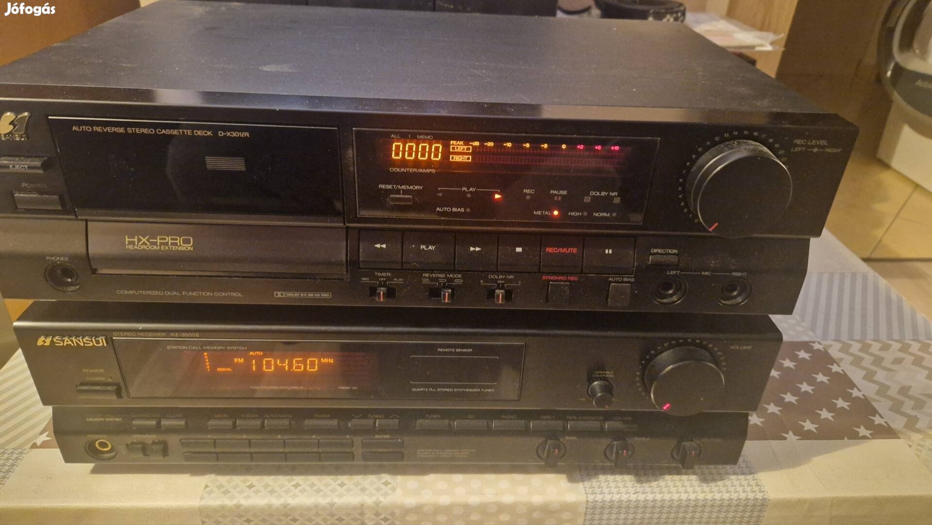 Sansui D-X301R deck és Sansui RZ-3500 mk2 rádióerősitő 