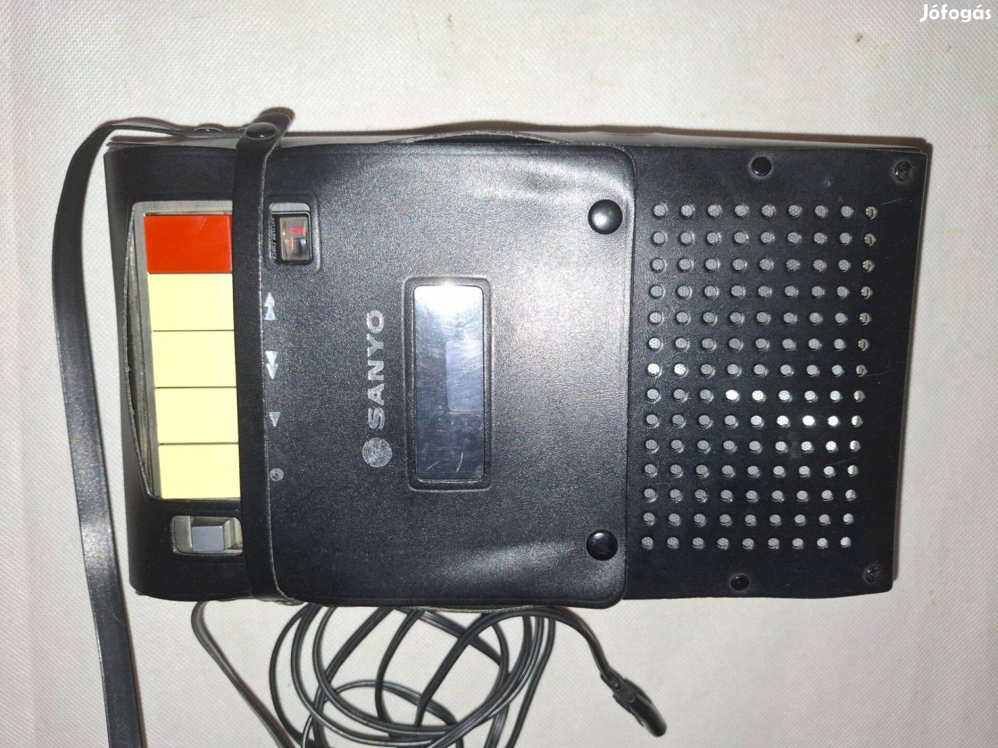 Sanyo M-787AE kazettás magnó, diktafon bőrtokban