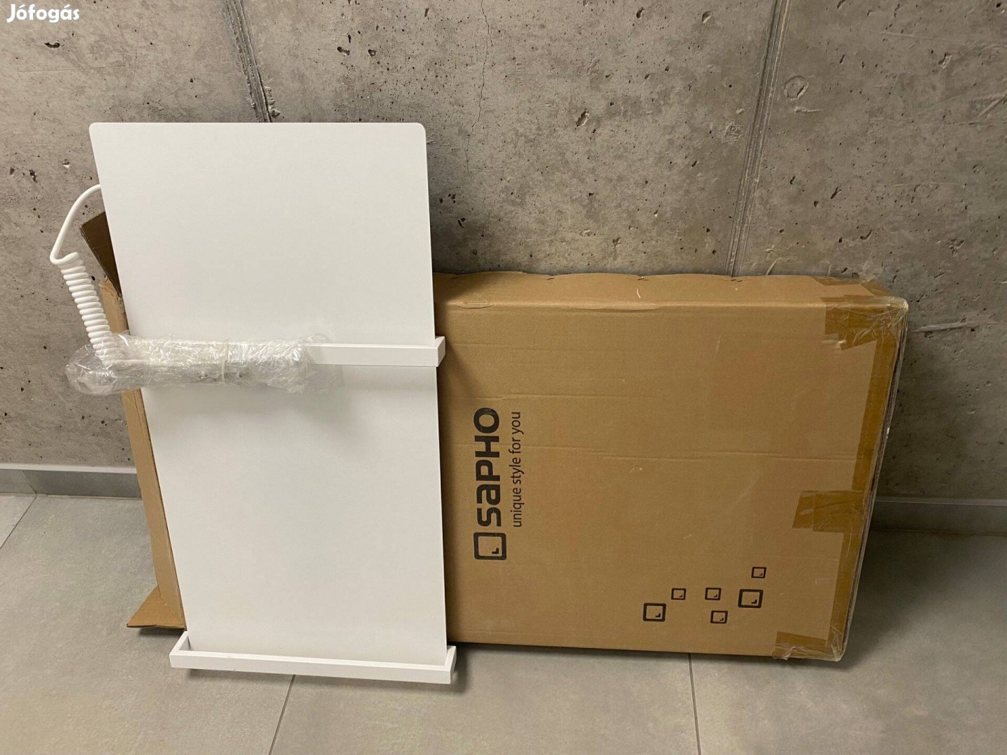 Sapho ELMIS 400x800mm elektromos radiátor, matt fehér EB420