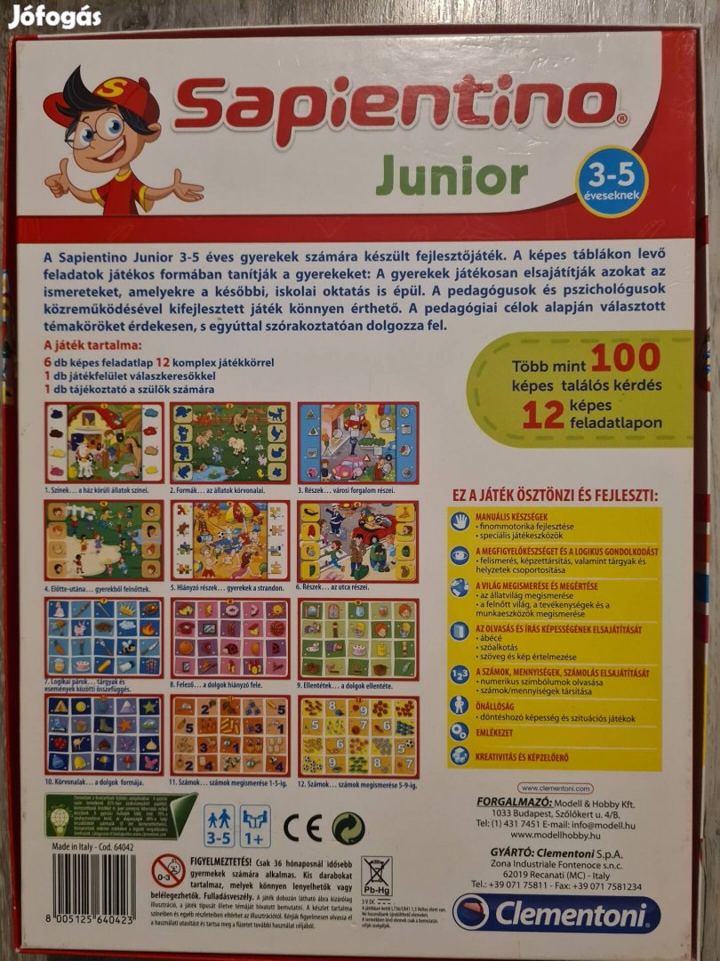 Sapientino junior 3-5 éveseknek 