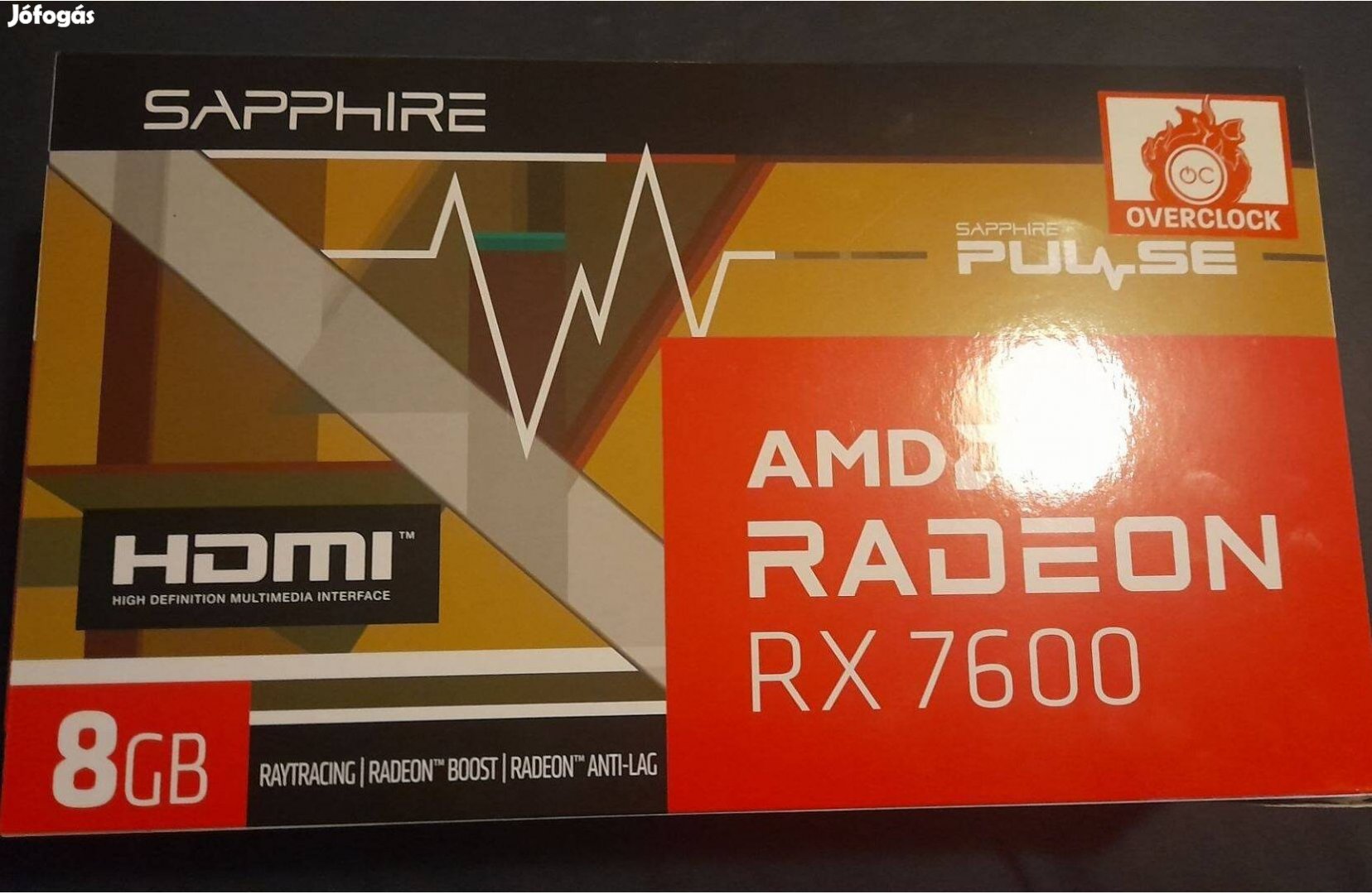 Sapphire Radeon RX 7600 OC 8Gb videókártya (Garanciás)